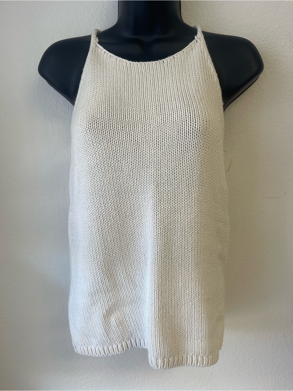 Banana Republic Cream Knit Halter Sweater Tank